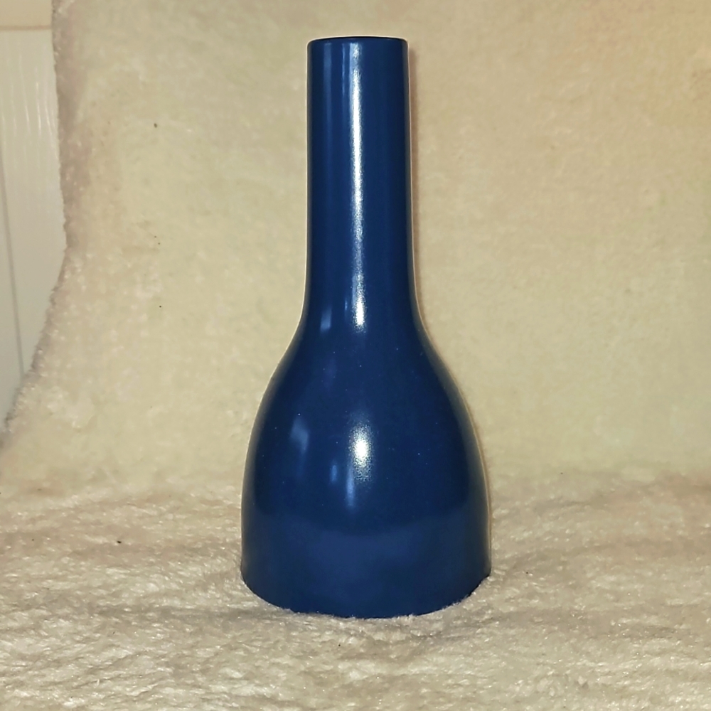 IKEA 18431 BLUE CERAMIC MODERN LONG DECORATIVE VASE 11.5 "